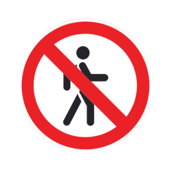 Balise Sticker Interdiction piétons BALI-STI074